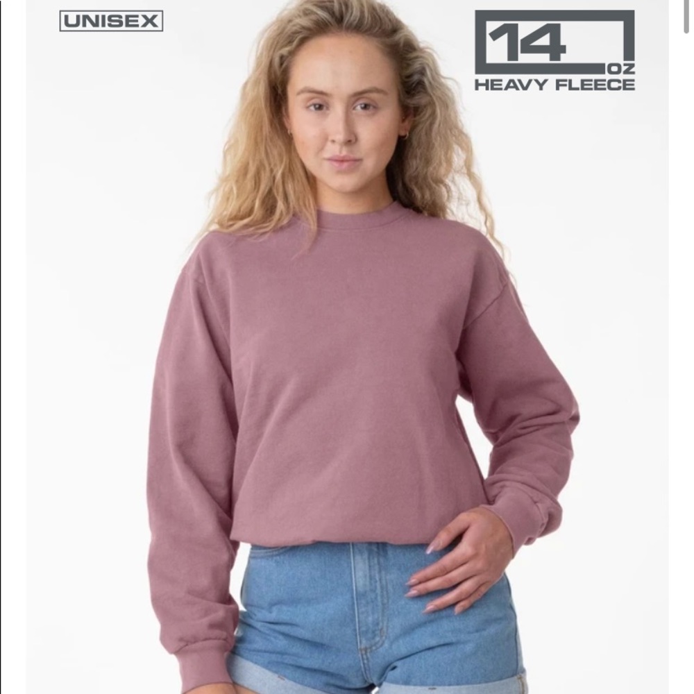LOS ANGELES APPAREL Fleece Crewneck Sweatshirt SM